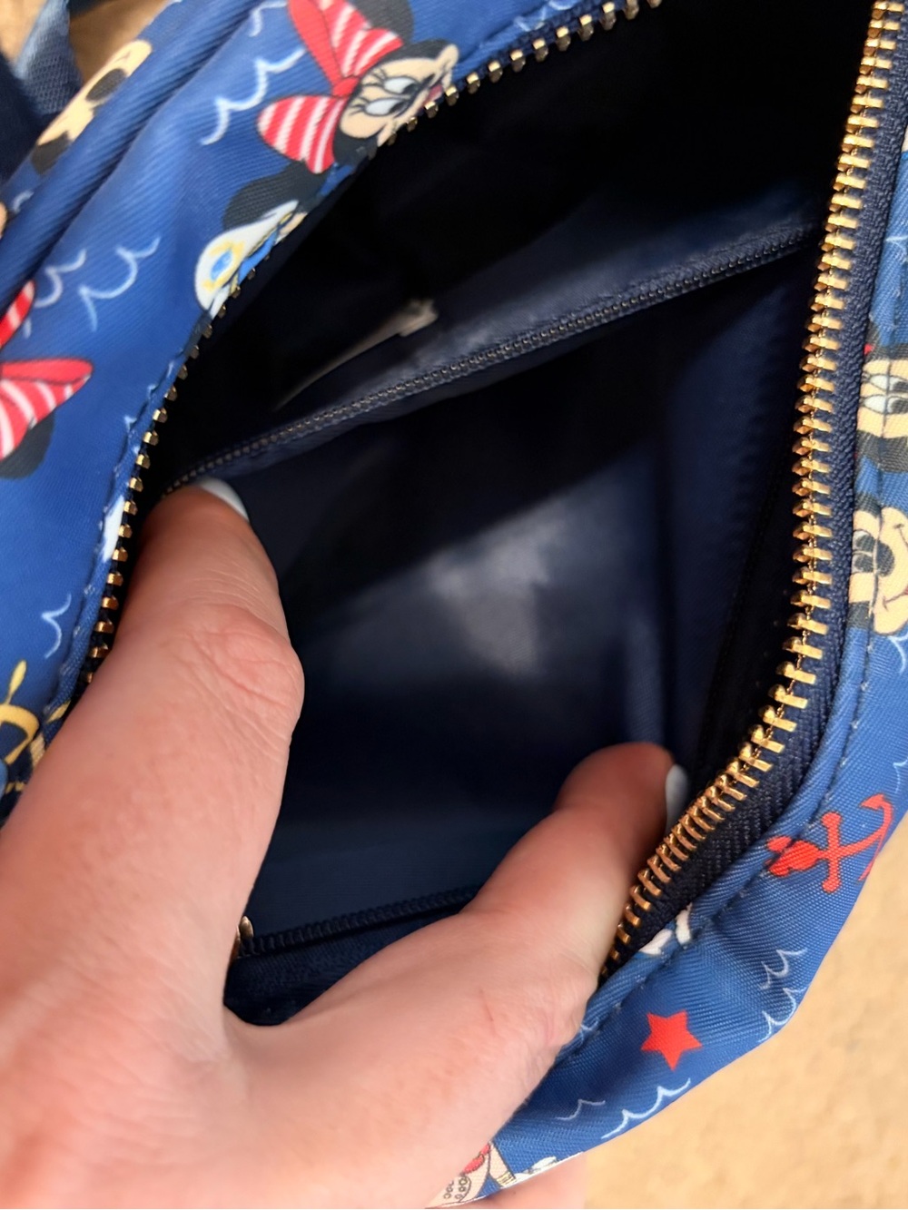Navy Mickey & Minnie Disney Cruise Line Crossbody Bag - Picture 3 of 6